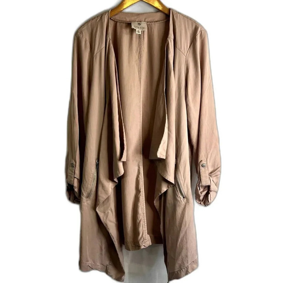 Eliane Rose Dusty Pink Waterfall Tencel Jacket Size Large - Picture 1 of 8